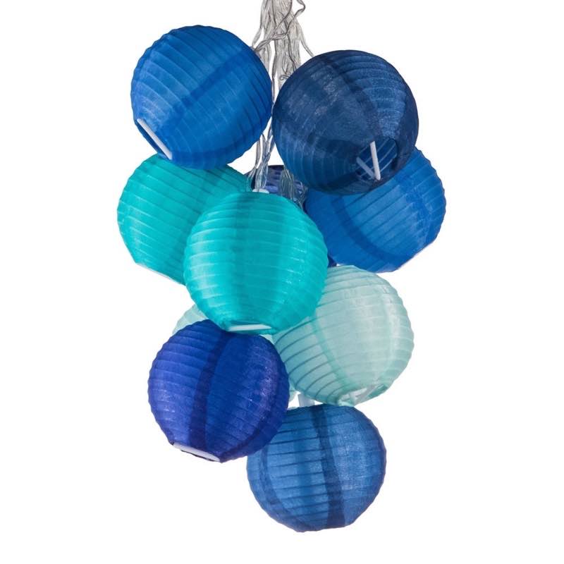 Soji Solar String Lights, 10 piece - Blue